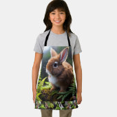 「小柄なチャーム：茶色と白のドワーフバニー」 エプロン (インサイチュ)