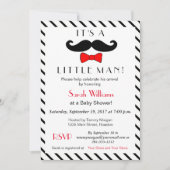 小柄な男の口ひげとボウタイのアナウンス 招待状 (正面)