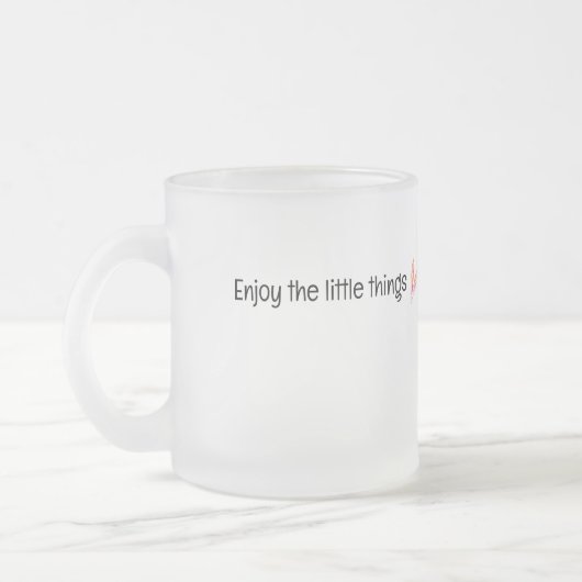 小楽しむさなもの引用文 フロストグラスマグカップ (左)