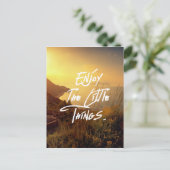 「小楽しむさなもの」引用文サンセットシービュー ポストカード (スタンド正面)