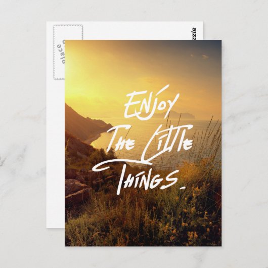 「小楽しむさなもの」引用文サンセットシービュー ポストカード (正面/裏面)