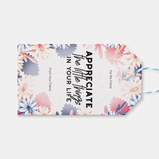 小楽しむ事引用文 ギフトタグ (正面(横))