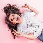 小楽しむ事花のやる気を起こさせる引用文 Tシャツ