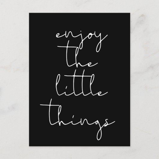 小楽しむ物の黒はがき ポストカード (正面)