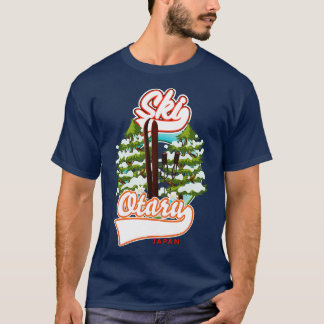 小樽日本ヴィンテージスキーロゴ Tシャツ
