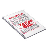 小気にさな人が大きなハートを取る ノートブック (右側)