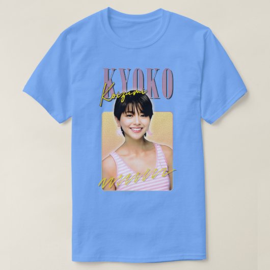 小泉京子レトロ80年代ファンアートデザイン Tシャツ (デザイン正面)