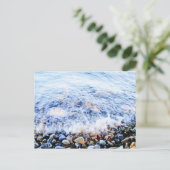 小波とカラフル石 ポストカード (スタンド正面)