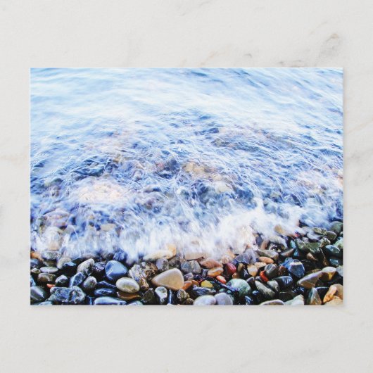 小波とカラフル石 ポストカード (正面)