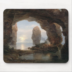 小洞窟のHelgoland 1850年、漁師(油はできます マウスパッド