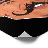 小浜おもしろい口ひげアメリカ ポスター (角)