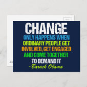 小浜感動的引用文の政治的変化 ポストカード (正面/裏面)