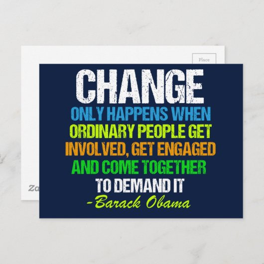 小浜感動的引用文の政治的変化 ポストカード (正面/裏面)