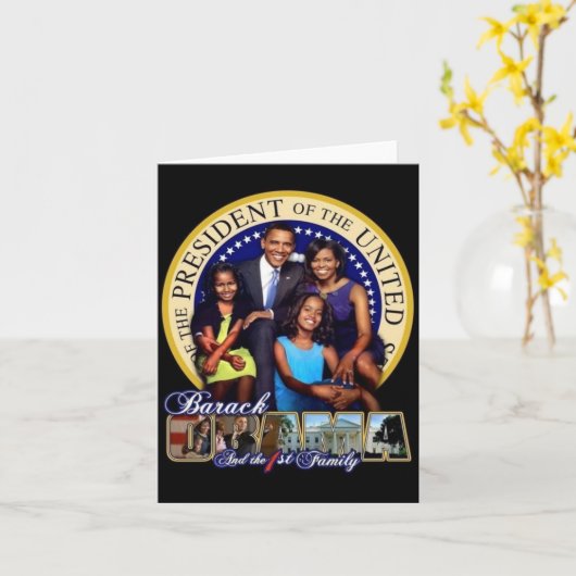 小浜第1世家族の挨拶状 カード (黄色い花)