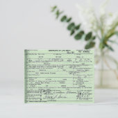 小浜誕生証明書はがき ポストカード (スタンド正面)