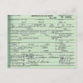 小浜誕生証明書はがき ポストカード (正面)