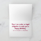 小浜誕生証明書誕生日カード カード (内部)