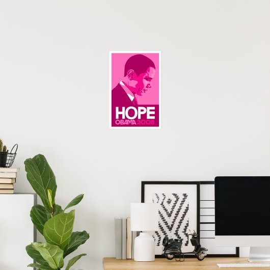 小浜 – Hope Dark Pink Poster ポスター (ホームオフィス)