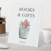 小漁師の本とギフト赤ちゃんシャワーのサイン 台座サイン (インサイチュ)