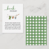 小漁師の赤ちゃんシャワーベビー エンクロージャーカード (正面/裏面)