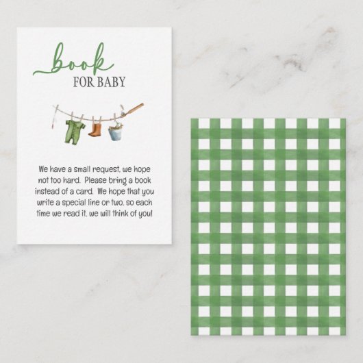 小漁師の赤ちゃんシャワーベビー エンクロージャーカード (正面/裏面)