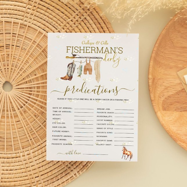 小漁師ダービーベイビーシャワー予測カード (クリエイターアップロード済み)