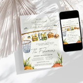 小漁師素朴男の子のシャワー 招待状