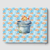 小漁師 | かわいい少年の赤ちゃんシャワー ゲストブック (裏面)