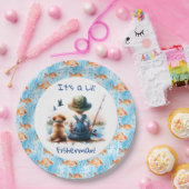 小漁師 | かわいい少年の赤ちゃんシャワー ペーパープレート (パーティー)