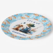 小漁師 | かわいい少年の赤ちゃんシャワー ペーパープレート (アングル)