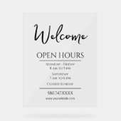 小澄ん営業時間記号 アクリルサイン (正面)