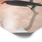 小烏が柳の枝に フォトプリント            (角)