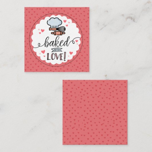 小焼いたさな名刺を愛して スクエア名刺 (正面/裏面)