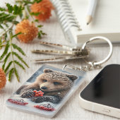 小熊と木の実 キーホルダー (正面右)