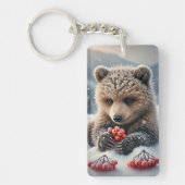 小熊と木の実 キーホルダー (正面)