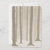 小熊の樺の木のベビーシャワーの招待状 招待状 (裏面)