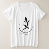 小爬虫類 プラスサイズTシャツ (デザイン正面)