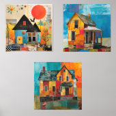 小片と質感のコラージュ (正面)