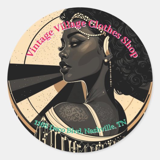 小物用ヴィンテージの丸シール ラウンドシール (正面)