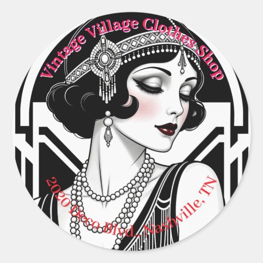 小物用ヴィンテージの丸シール ラウンドシール (正面)