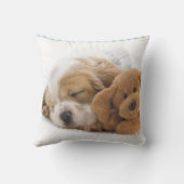 小犬およびテディー・ベアの装飾用クッション クッション (裏面)