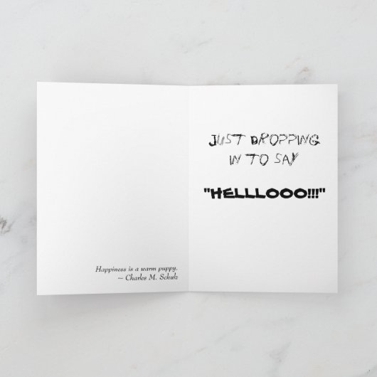 小犬こんにちは カード (内部)