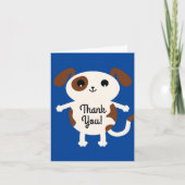 小犬のかわいいカラフルの第1誕生会のテーマ カード (正面)