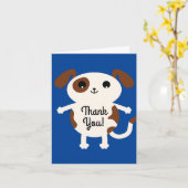 小犬のかわいいカラフルの第1誕生会のテーマ カード (黄色い花)