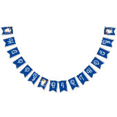 小犬のかわいいカラフルの第1誕生会のテーマ バンティングフラッグ (全)