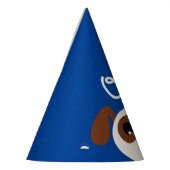 小犬のかわいいカラフルの第1誕生会のテーマ パーティーハット (左)