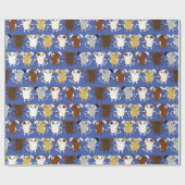 小犬のかわいいカラフルの第1誕生会のテーマ ラッピングペーパー (フラット)