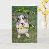 小犬のケーキの夢 カード (黄色い花)