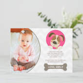 小犬のサンキューカードの写真の足Tyの足のタイの女の子 サンキューカード (スタンド正面)