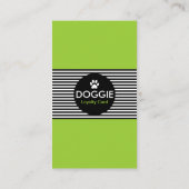 小犬のストライブ柄のスタンプカード ロイヤリティカード (裏面)